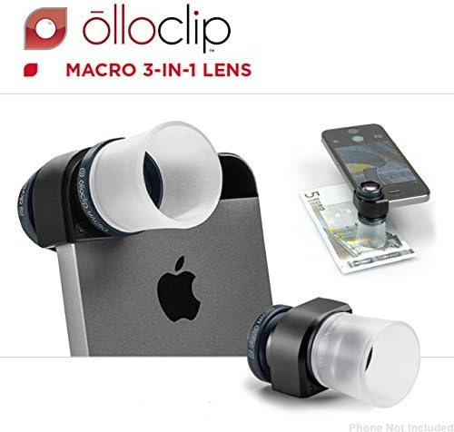 Marco Lens & Selfie Stick Bundle Package - olloclip Macro 3-In-1 Photo Lens for iPhone 5/5S - Retail Packaging & Noot® Extendable Self-Portrait Handheld Stick Monopod Adjustable Phone Holder + Selfie Bluetooth Wireless Remote Shutter Self Release Timer for All Apple iPhone's / iPad's with iOS 6 and above & All Android Smartphone with 4.2.2 Firmware and above - Black