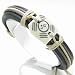 Lucky Yin Yang Leather and Bone Bracelet