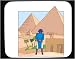 Decorated Mouse Pad with Egypt, pyramids, Napoleon, historic