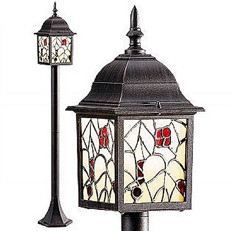 GARTENLAMPE TIFFANY STANDLEUCHTE GARTEN LAMPE GLAS