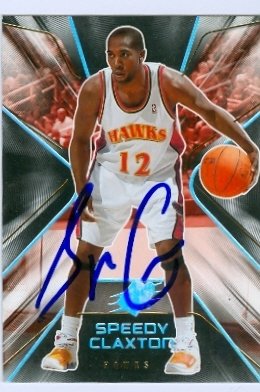Speedy Claxton Autographed/Hand Signed Basketball Card (Atlanta Hawks) 2007 Upper Deck SPX #59