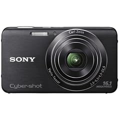 Sony DSC-W630B Cyber-shot Digital Kamera (16 Megapixel, 5x opt. Zoom, 6,7 cm (2,7 Zoll) LCD-Display, bildstabilisiert) Schwenkpanorama Aufnahme und iAUTO schwarz