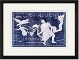 Black Framed/Matted Print 17x23, Ophiuchus and Serpens #2