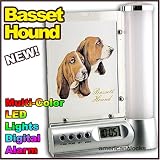Basset Hound Photo Frame Digital Dog Alarm Clock+LED Light
