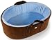 Lalapanzi Travel Baby Bed - Chocolate and Blue Chenille
