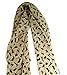 eFuture(TM) Apricot Fashion Soft Chiffon Black Cat Prints Ladies /Women Long Scarf Shawls +eFuture's nice Keyring