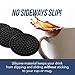 Living Pure Drink Coasters | Large Black Silicone Coasters Feature a Deep Tray to Fit Almost All Sizes of Cups or Mugs | Set of 6 Non-slip, Eco-Friendly, Absorbent Beverage Coasters with Holder