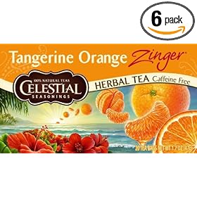 Celestial Seasonings Herb Tea, Tangerine Orange Zinger, 20-Count Tea Bags (Pack of 6)