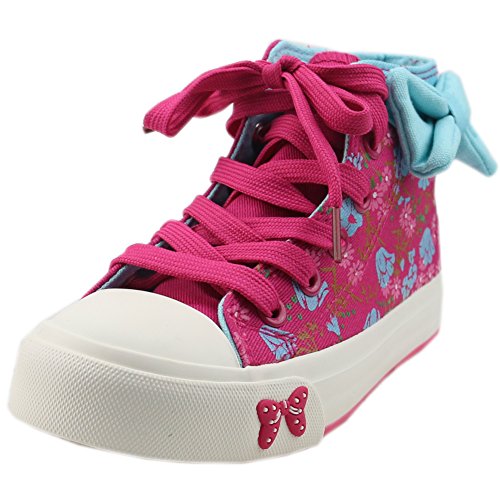 Orgrimmar Children Girls Flowers Printed Velcro or Lace up Canvas Shoes (Toddler, Little Kid)