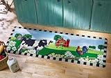 Cow, Rooster & Barn Scene Kitchen Floor Runner Rug by Winston Brands
