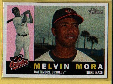 2009 Topps Heritage #472 Melvin Mora SP - Baltimore Orioles (Short Print) (Baseball Cards)