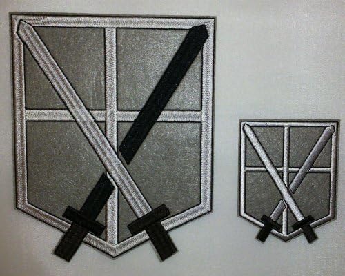 Set of 2 mounting method with giant iron mounting emblem training corps emblem size of the march