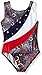 Jacques Moret Little Girls' Gymnastics Printed Leotard, USA Print, Small