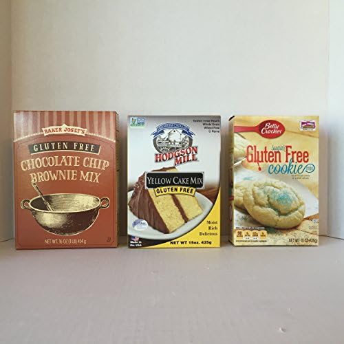 GLUTEN FREE :Trader Joe's Gluten Free Chocolate Chip Brownie Mix, Hodgson Mill Gluten Free Yellow Cake Mix Betty Crocker - Gluten Free Sugar Cookie Mix. A Gluten Free Baking Bundle. Great For a Healthy Fathers Day or Any Day (3 Items)