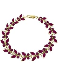 14k Gold Butterfly Bracelet with Genuine Rubies