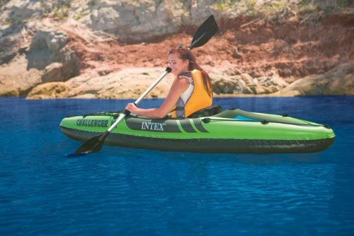 New Intex One Person Challenger K1 Inflatable Kayak Kit with Paddle & Pump l 68305EP