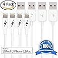 Certified iPhone 6/6 Plus Charging Cable. 8-pin Lightning Cord USB for iPhone 6 & 6 Plus/5/5s/5c & iPads - Portable White Connector for Home or Travel - Fits iPad Mini, iPad Air, iPod Nano and iPod Touch & iPhone 5's - Genuine Authentication Chip Ensures the Highest Quality Charge with the Fastest Sync and Data Transfer for All IOS Devices - Extremely Durable (1 Meter/3.3 Feet) - Lifetime Guarantee! (4 PACK)