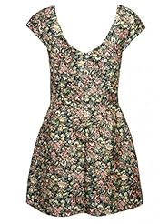 General Print Jacquard Glittering Cotton/Nylon/Polyester/Viscose Skater Dress 