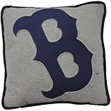 MLB Boston Red Sox Big Logo Reverse Applique Pillow - Gray/Navy Blue
