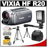 Canon Vixia HF R20 Flash Memory 1080p HD Digital Video Camcorder (Silver) with Video Light + Tripod + Case + Accessory Kit Reviews 51OFovSjA2L. SL160 Canon Vixia HF R20 Flash Memory 1080p HD Digital Video Camcorder (Silver) with Video Light + Tripod + Case + Accessory Kit Reviews