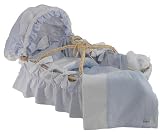 Blue Seersucker Moses Basket