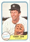 1981 Fleer # 81 Tommy John New York Yankees Baseball Card - In A Protective ScrewDown Display Case!