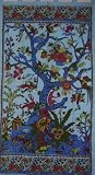 Tree of Life Tab Top Curtain-Drape-Door Panel-Blue