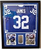 Edgerrin James Framed Autographed IndianapolIs Colts Home Jersey Including Two 8