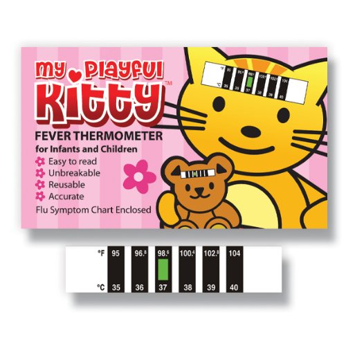 My Playful Kitty Forehead thermometer with Cold, Flu & Fever Baby Information Pack