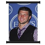 Tim Tebow Denver Broncos Quarterback Fabric Wall Scroll Poster (16" x 24") Inches