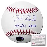 Barry Bonds Autographed Baseball with 73 HR 10/7/2001 Inscription