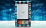 Blue Plaid Check Snap on Hard Skin Cover Case for Barnes & Noble Barnes&noble Nook Ebook Reader