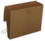Smead Leather-Like Partition Wallet with Elastic Cord, 5-1/4 Expansion, 6 Pockets, Letter Size, Redrope, 10 per Box (72373)