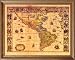 Old World Map Vintage Style Photo Wall Decor Picture Oak Framed Art Print