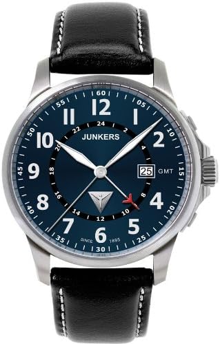 Junkers Tante JU GMT dual time Swiss- quartz 6848-3 watch
