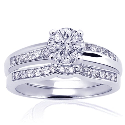 1.25 Ct Round Diamond Engagement Wedding Rings 