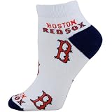 Boston Red Sox White Ladies (528) 9-11 Team Logo Ankle Socks