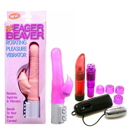 Pipedream Products Jelly Eager Beaver Pink Adult Sex Toy Kit.