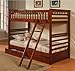 Coaster Twin Over Twin Wood Bunk Bed with Storage Drawers in Oak Finish