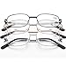 Reading Glasses 1.0 For Women & Man By See 626 - Alphareader 3 Pairs Value Packed Metal Readers- Unisex Reading Glasses - Black, Gray, Gold Reading Glasses