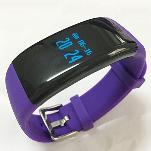 Anortime Heart Rate Monitor Waterproof Smart Band Wireless Bluetooth Fitness Activity Tracker Sleep Wristband Pedometer Tracking Walk Sports Bracelet and more Smartphones and Tablets (Purple)