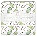 SwaddleDesigns Ultimate Winter Swaddle, X-Large Receiving Blanket, Made in USA, Premium Cotton Flannel, Kiwi Paisley (Mom's Choice Award Winner)