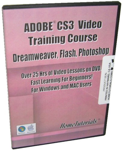 Adobe CS3 Photoshop Dreamweaver Flash Video Training Bundle for Windows and Mac