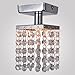 LightInTheBox Mini Semi Flush Mount in Crystal (Chrome Finish), Modern Home Ceiling Light Fixture Flush Mount, Pendant Light Chandeliers Lighting, Voltage=110-120V