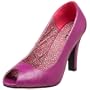 Miss Me Women's Vernice-L17 Peep Toe Pump,Purple,9 M US