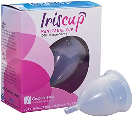 IrisCup Menstrual Cup, 1 Size Small and 1 Size Large, Transparent, Hypoallergenic Medical use grade silicone, Compare to Diva Cup