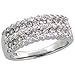 14 Karat Weissgold Comfort Fit Diamanten Ring, mit 1.18 Karat Brilliantschliff Diamanten, (7.5mm) breit