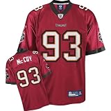 Gerald McCoy Jersey: Reebok Red #93 Tampa Bay Buccaneers Replica Jersey - X-Large