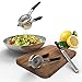 Stainless Steel Kitchen Lemon/Lime Squeezer-Professional Durable Citrus Press-Silicone Grip Handles-Extract Every Drop of Juice-Best Handheld Press for Home Cooks & Restaurant Chefs-FREE LEMON ZESTER