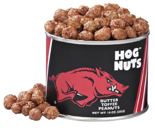Virginia Diner University of Arkansas, Butter Toffee Peanuts, 10-Ounce (Pack of 4)